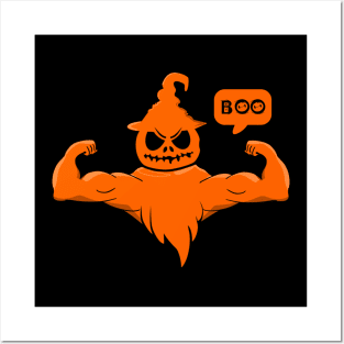 Halloween Muscle Man Gym Posters and Art